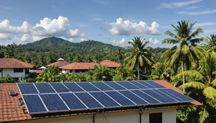 cara kerja PLTS on grid rumah