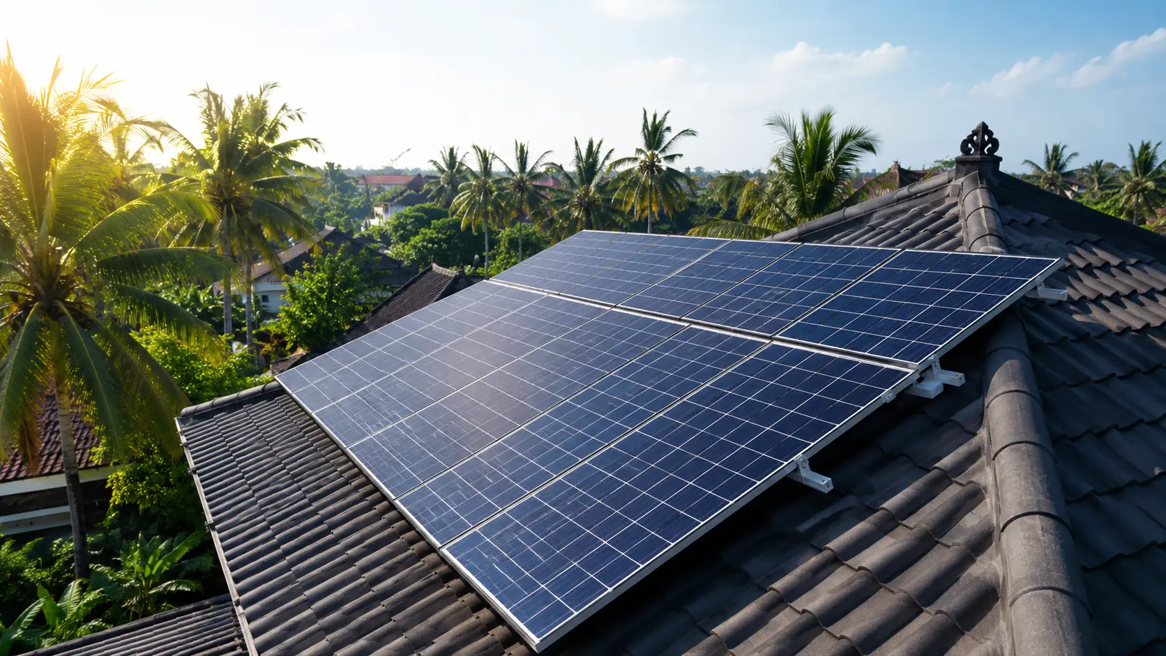 instalasi panel surya untuk rumah 1300 watt suryaqua