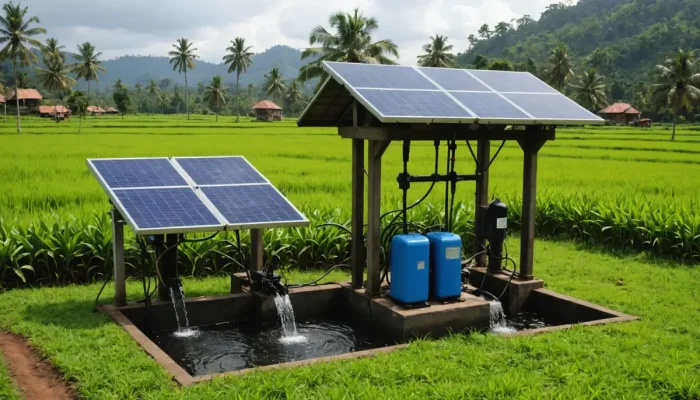 pompa air otomatis tenaga surya tanpa listrik PLN