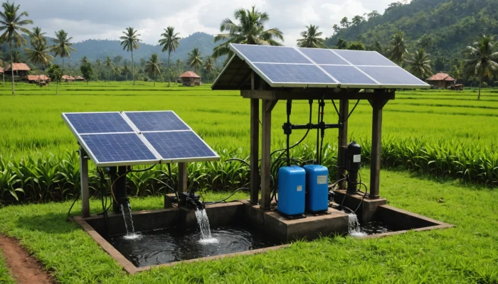 pompa air otomatis tenaga surya tanpa listrik PLN