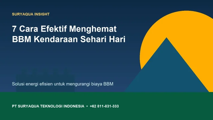 Ilustrasi — 7 Cara Efektif Menghemat BBM Kendaraan Sehari Hari