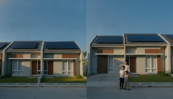 Harga panel surya untuk rumah tipe 36 vs tipe 70